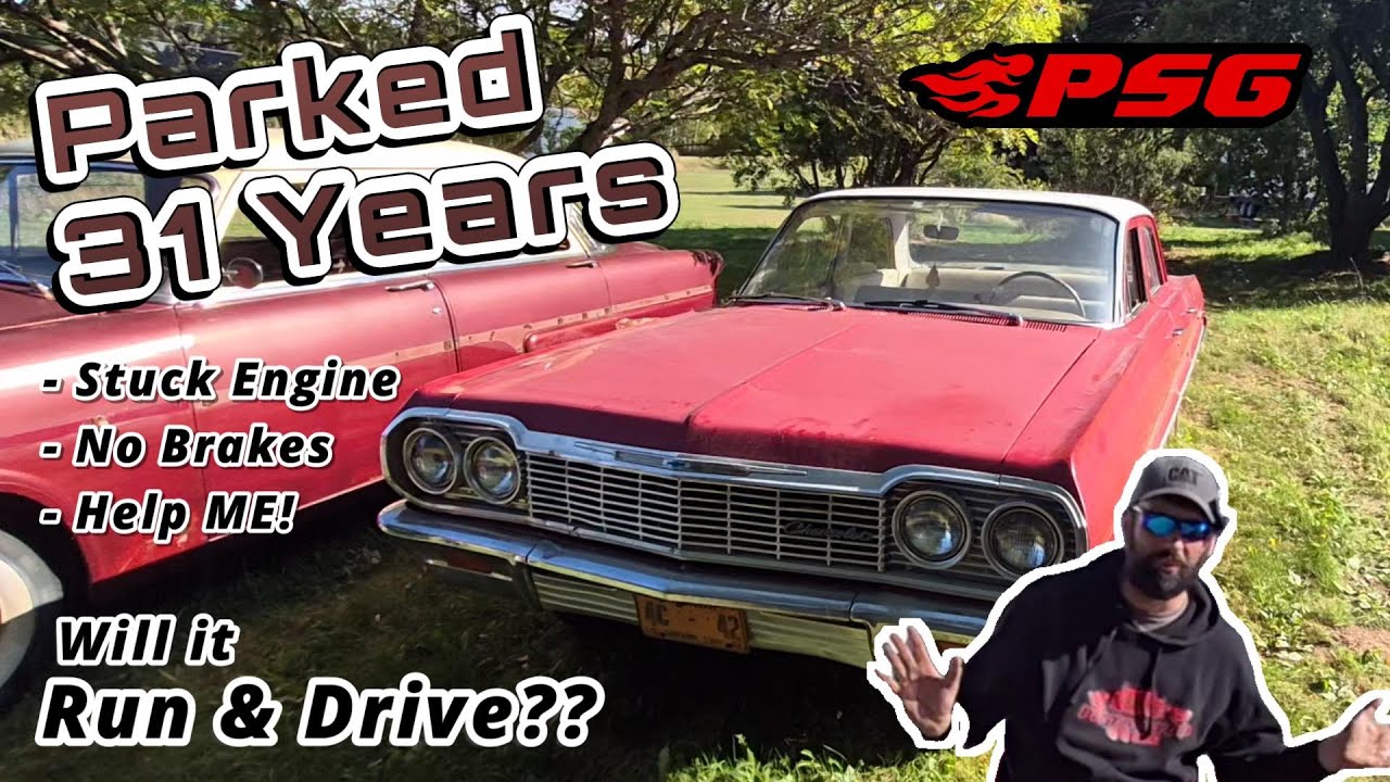 FORGOTTEN 1964 Chevy Biscayne parked for 31 YEARS!!! - Will it RUN and DRIVE??