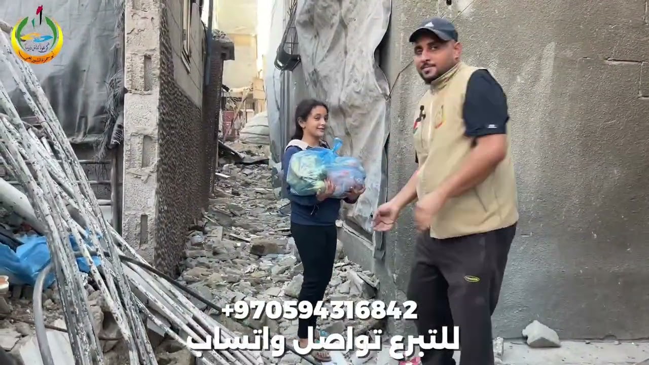 هنا جباليا الحزينة💔 نكمل توصيل الصدقات إلى اهلنا الصامدين شمال القطاع 🤗❤️