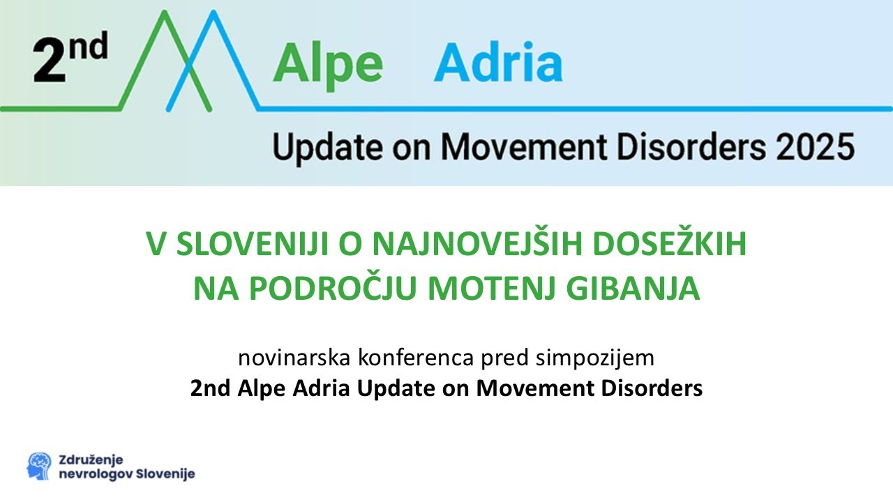 Novinarska konferenca pred simpozijem 2nd Alpe Adria Update on Movement Disorders