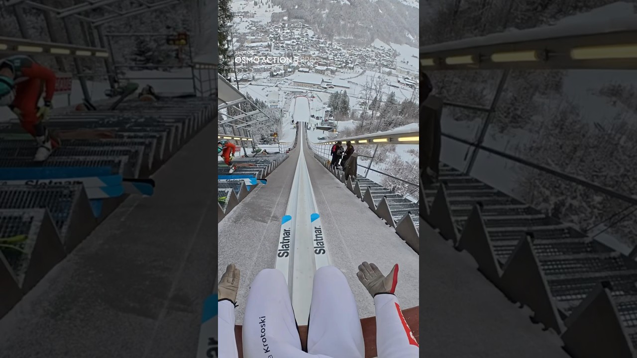How high do you think that ski jump was ⛷️Shot on DJI Osmo Action 5 Pro 🎬 @ficekooo