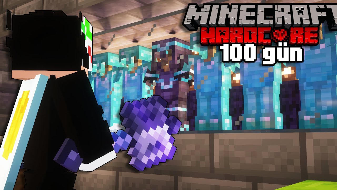 Minecraft HARDCORE'DA 100 GÜN Geçirdim 
