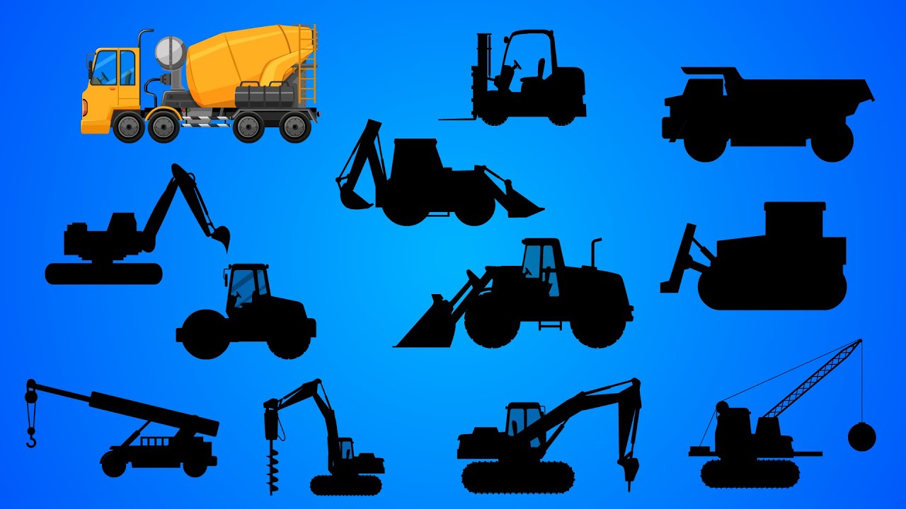 Pojazdy budowlane - Zagadki dla dzieci - Koparka, spychacz, betoniarka, walec 🚧