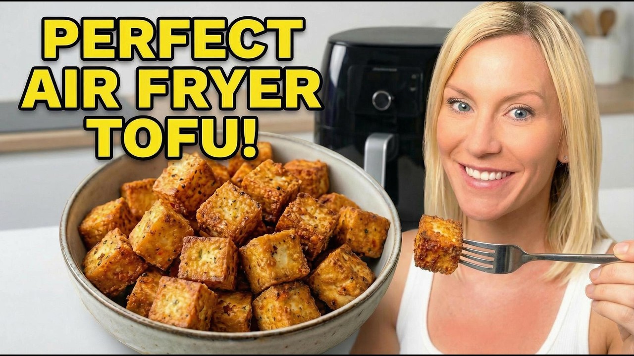 Air Fryer Tofu That Tastes Like Chicken | High Protein Vegan Dinner
