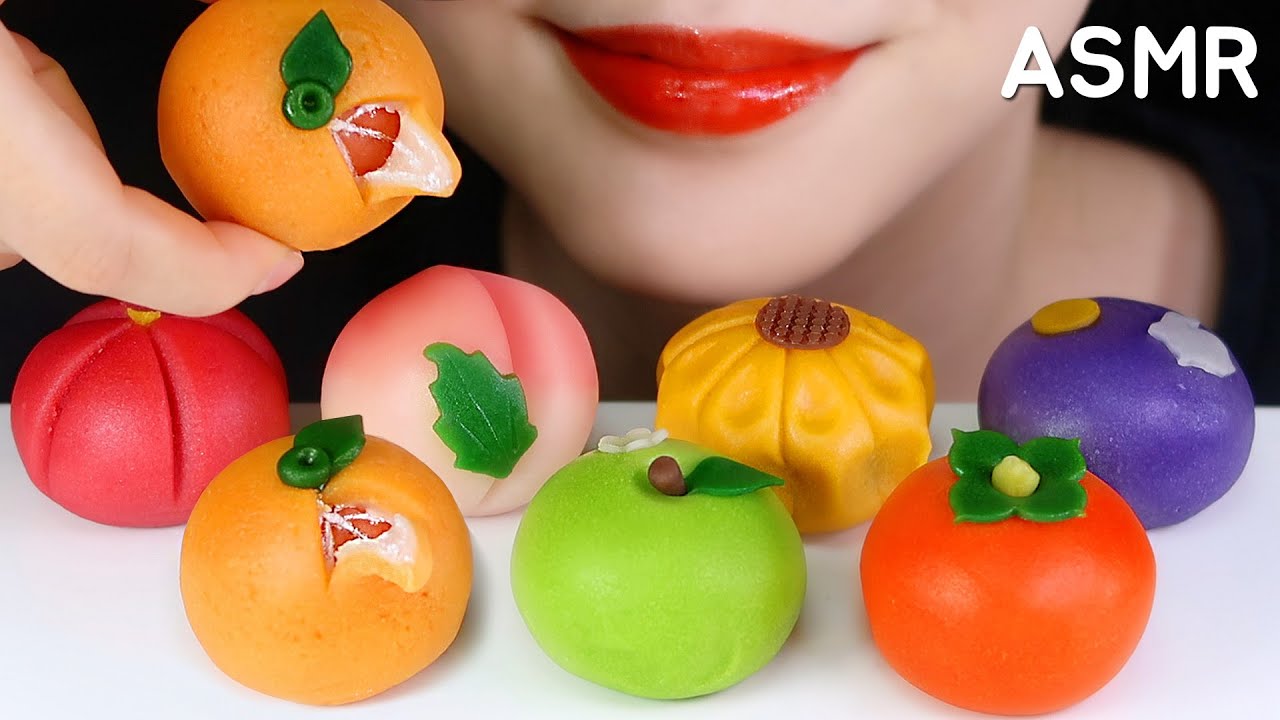 ASMR HWAGWAJA ASMR WAGASHI ASMR CUTE MOCHI MUKBANG NO TALKING