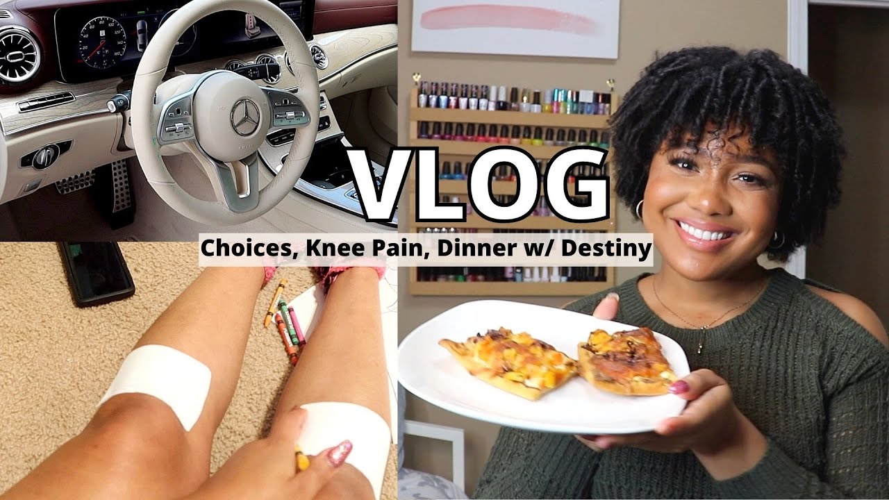 Car Shopping, Knee Pain after the Car Accident, Dinner with Destiny VLOG!