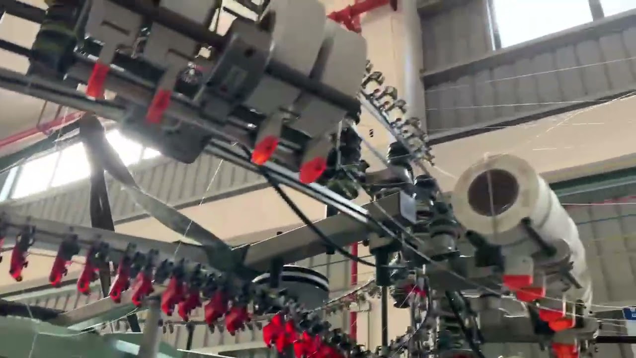 A Double Jacquard with Striper Circular Knitting Machine is assembling #circularknittingmachine