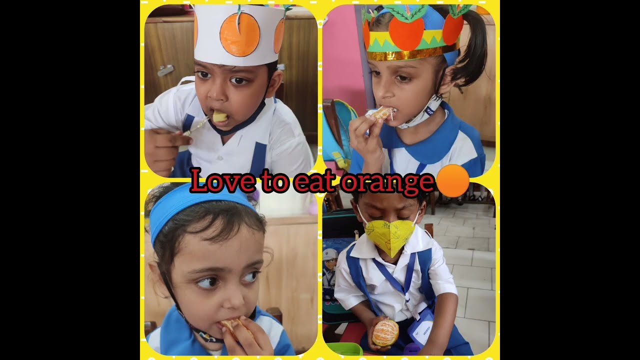 Orange day celebration by Nursery kids