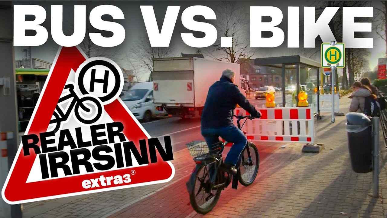 Realer Irrsinn: Bushaltestelle blockiert Radweg in Oberhausen | extra 3