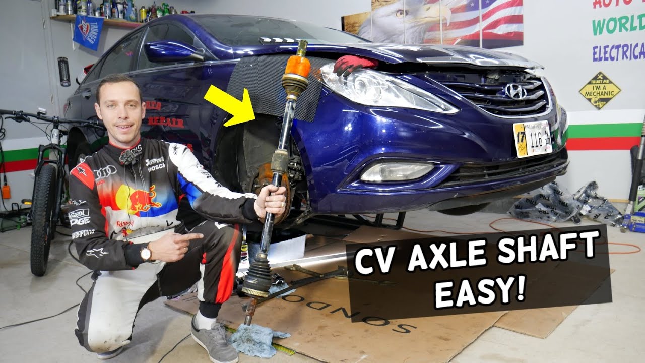 ЗАМЕНА ПЕРЕДНЕГО ВАЛА ШРУСа на Hyundai Sonata Elantra Accent Santa Fe Tucson Veloster