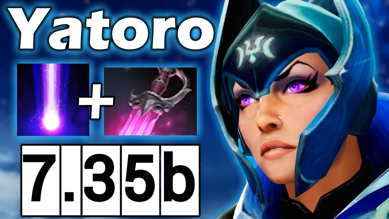 Яторо на Луне через Бим и Кханду, Куча Урона! - Yatoro Luna 7.35 DOTA 2