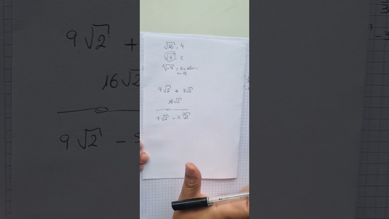Operaciones con radicales #maths #escuela #practicar 