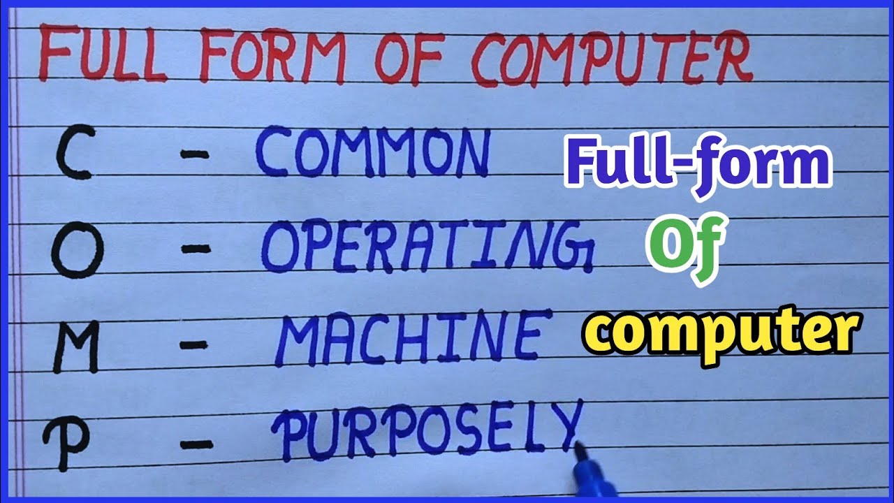 Full form of computer|computer ka full form|computer|Data Education|