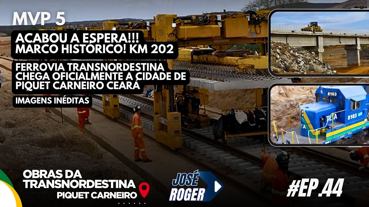 FERROVIA TRANSNORDESTINA CHEGA A CIDADE DE PIQUET CARNEIRO CEARÁ, OBRAS A TODO VAPOR HOJE 26.01.2026