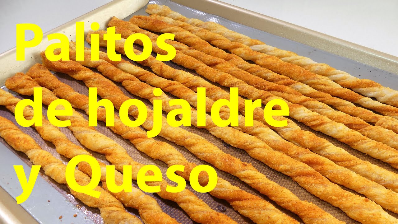 Palitos de hojaldre con queso parmesano - paso a paso