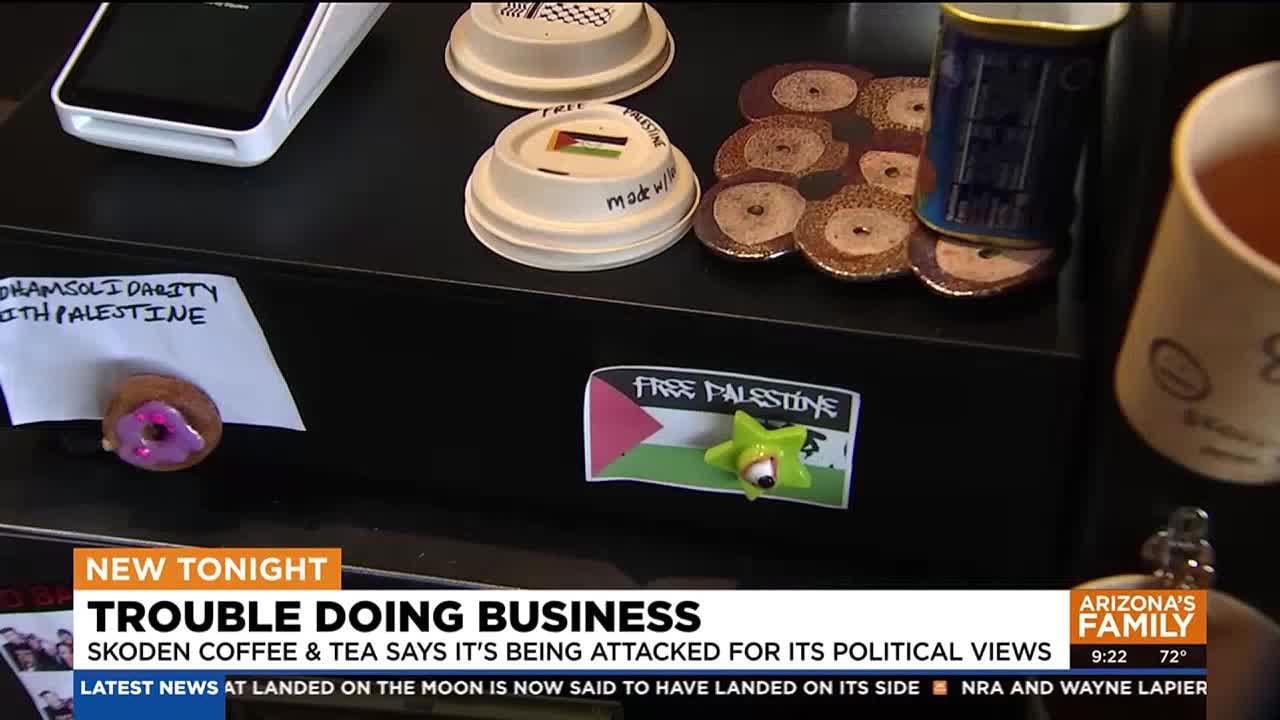 Phoenix coffee shop claims it's  being harassed for views on Palestine