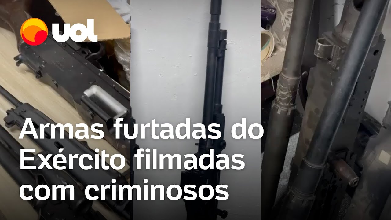Vídeo mostra armas furtadas do Exército nas mãos de criminosos