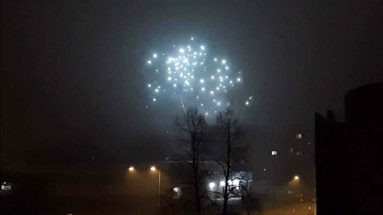2024 New year fireworks in Bratislava, Slovakia