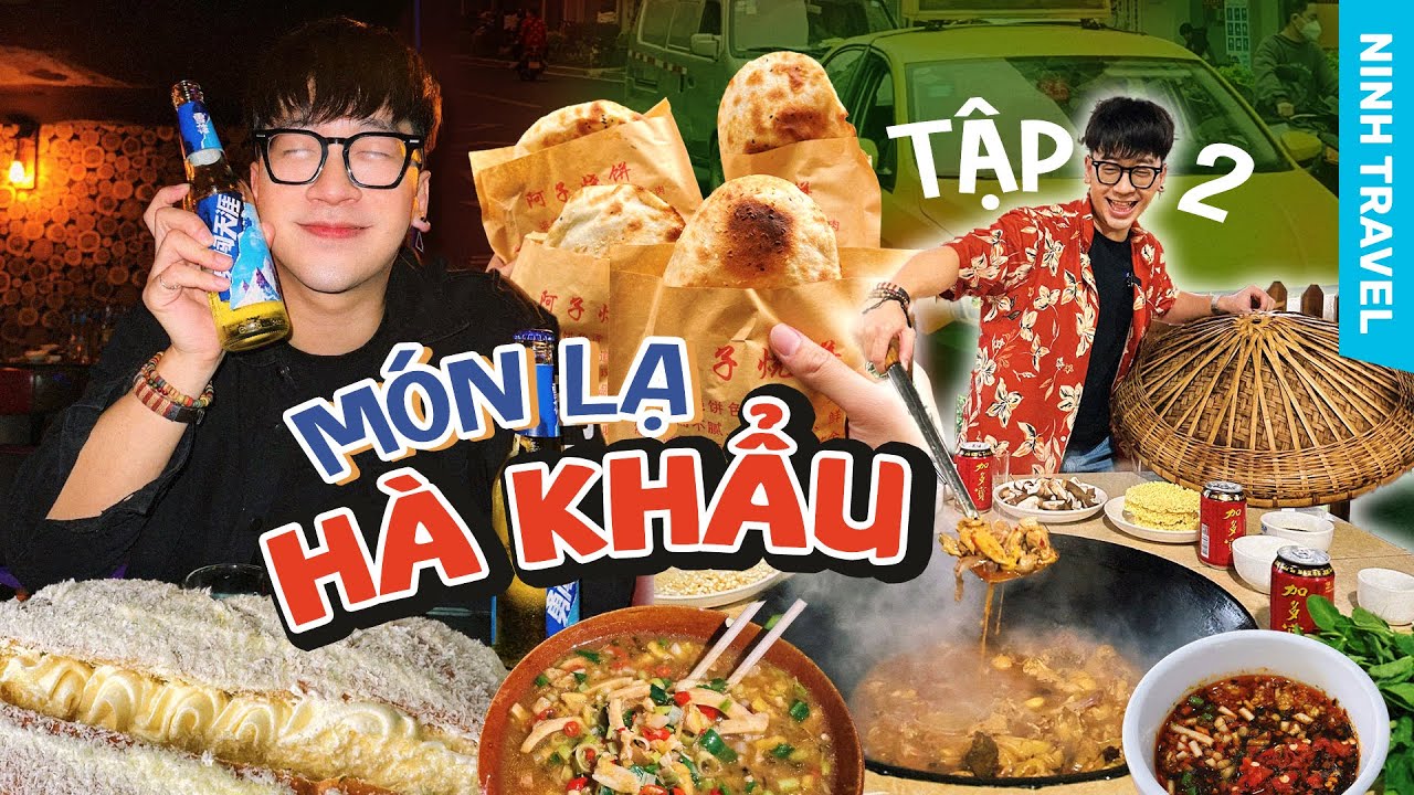 CÁC MÓN ĂN ĐỘC LẠ Ở HÀ KHẨU (tập 2) // Bánh nướng Chiết Giang, Lẩu gà khô siêu cay, su kem tuổi thơ