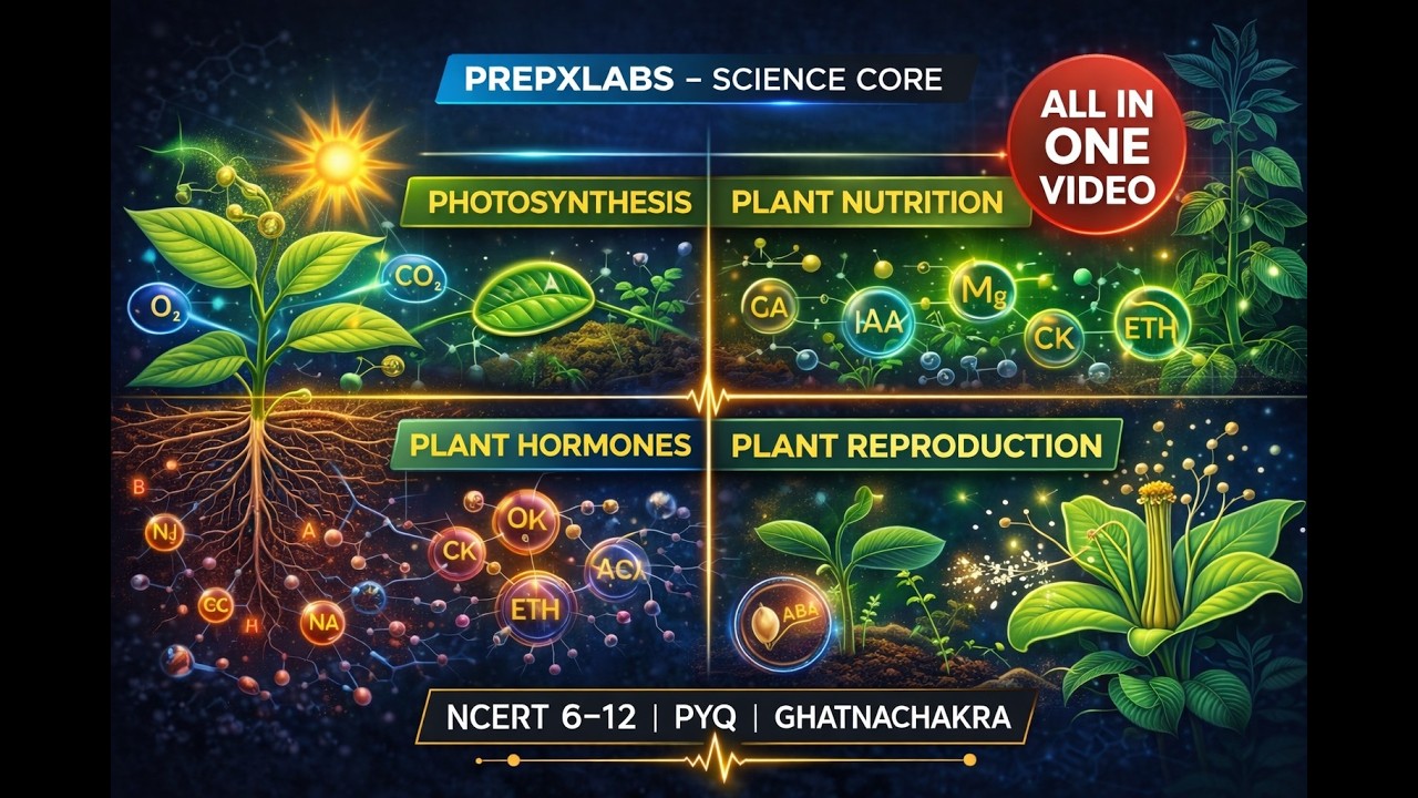 13.Plants - Photosynthesis, Nutrition, Hormones, Reproduction | PDH | UPSC/UPPCS/HCS and other PCS
