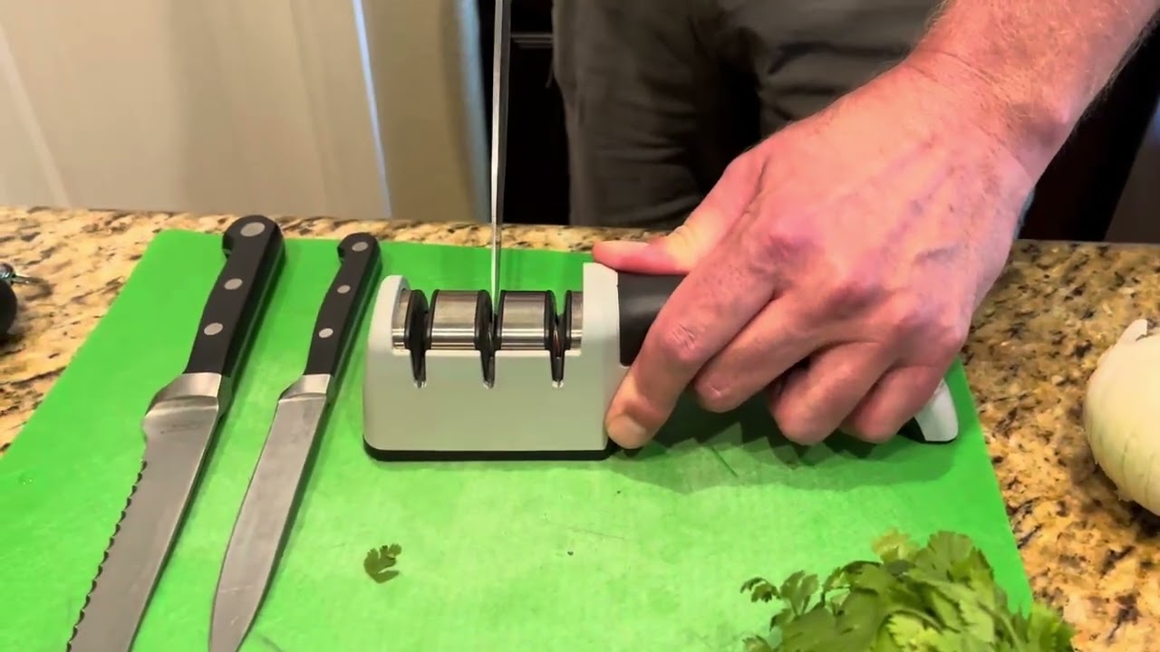 REAL Review of Chef's Choice Manual Knife Sharpener {+ demo}