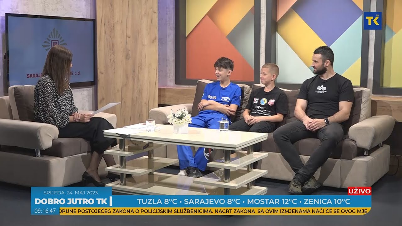 DOBRO JUTRO TK| Mesud Selimović KBV „Flek Tom Cat“, Isak Mehmedović  i Isa Zildžić državni prvaci