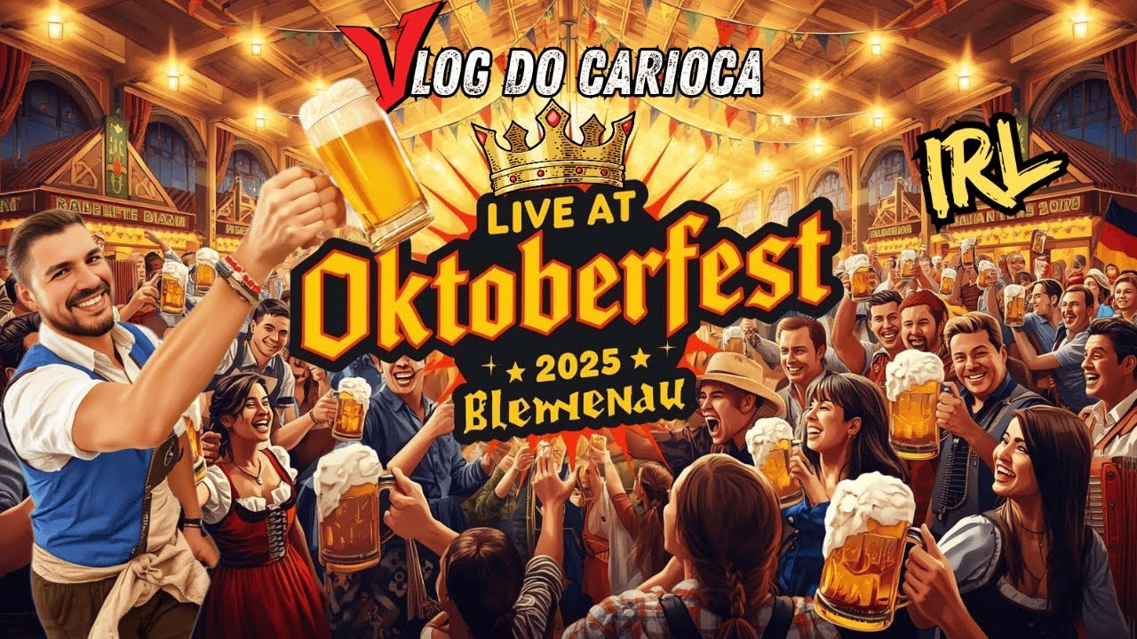 🟢 AO VIVO IRL: 👑 O Rei do Conte&uacute;do na Oktoberfest 2025 🍺 | Direto de Blumenau AO VIVO! 🍻 #brasil