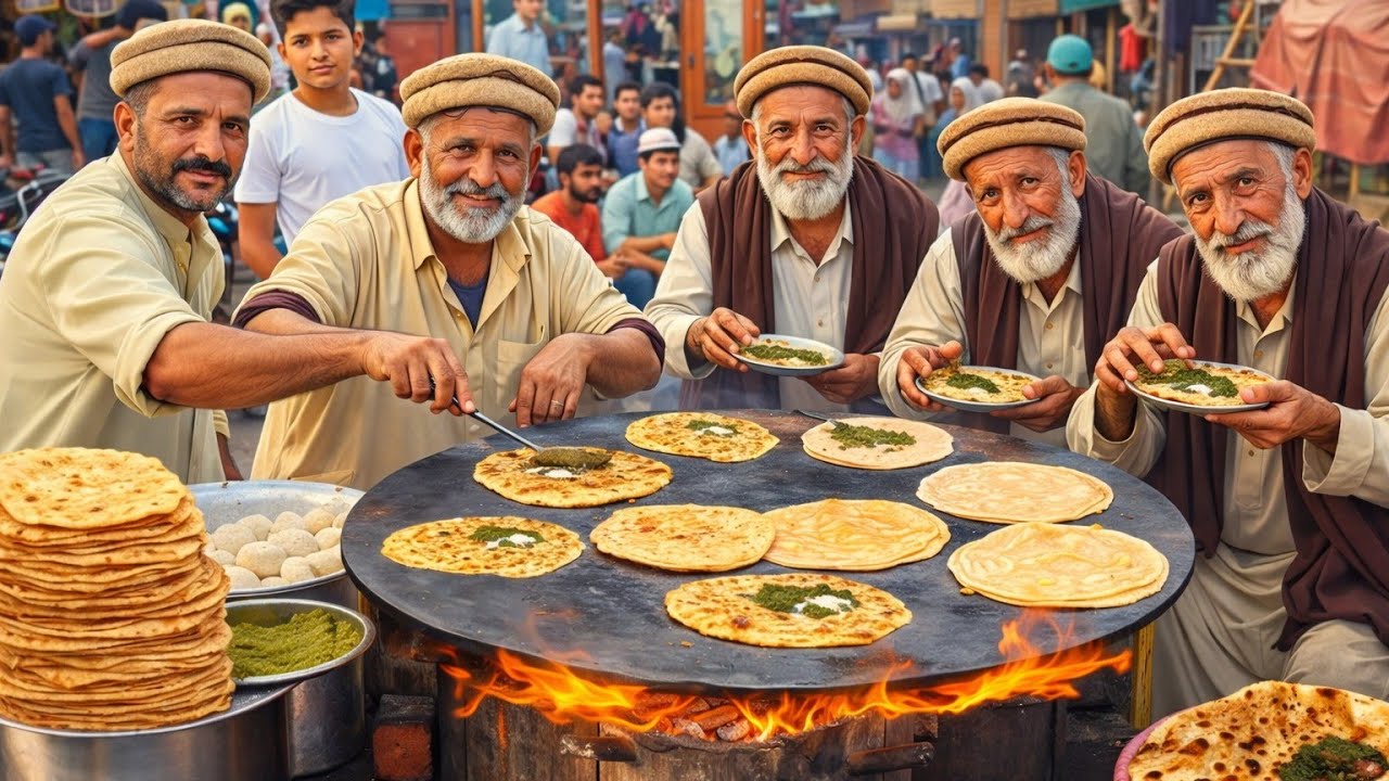 Afghanistan Traditional Breakfast  | Hot Tandoori Bread & Paratha Morning Feast