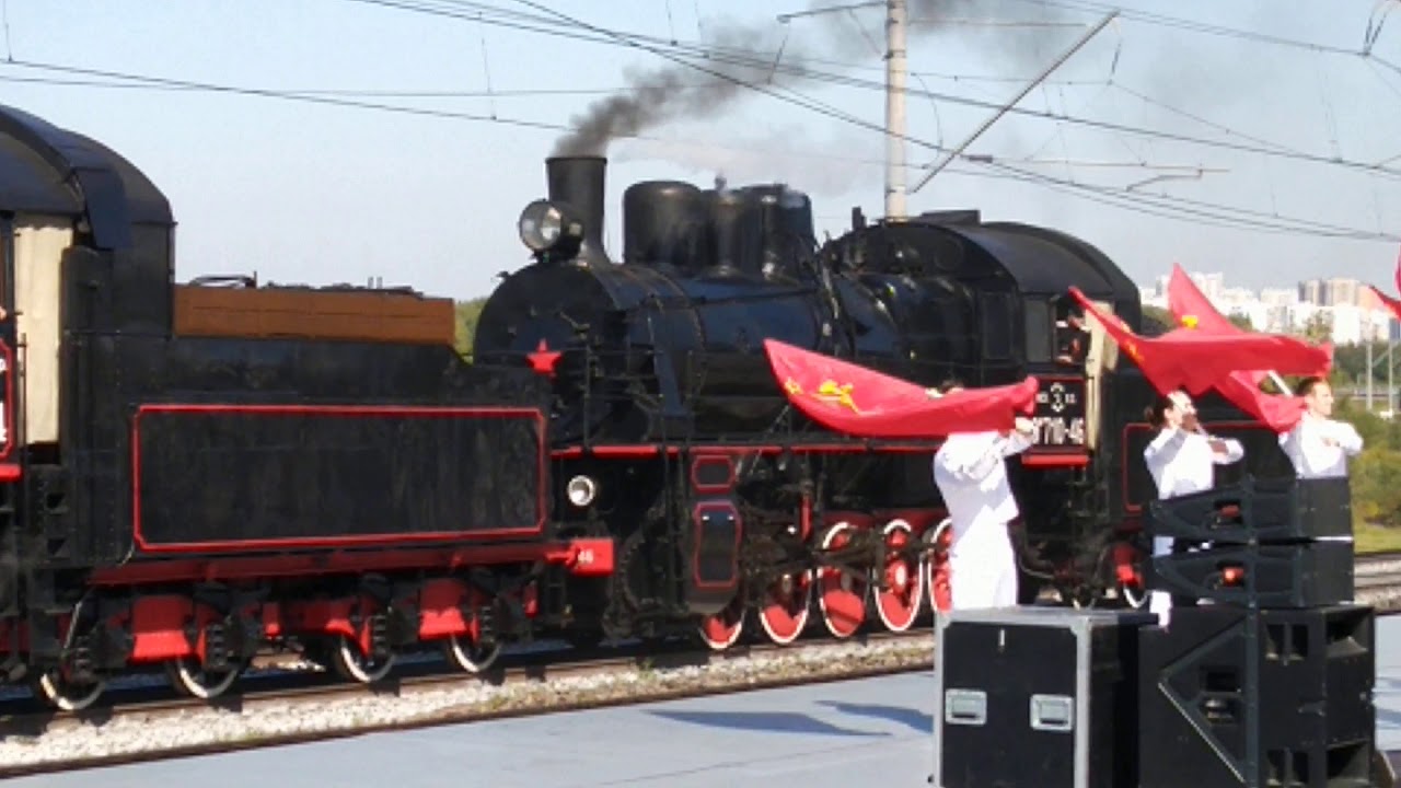 Паровозы Эу 699-74 и Эм 710-46 двойной тягой, EXPO 1520 (2019)