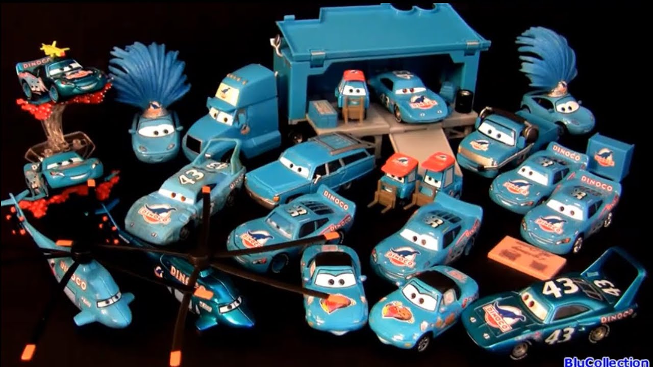 Disney Cars Gray Hauler, Mrs The King & The King 2 Pack + Huge Dinoco Team Review