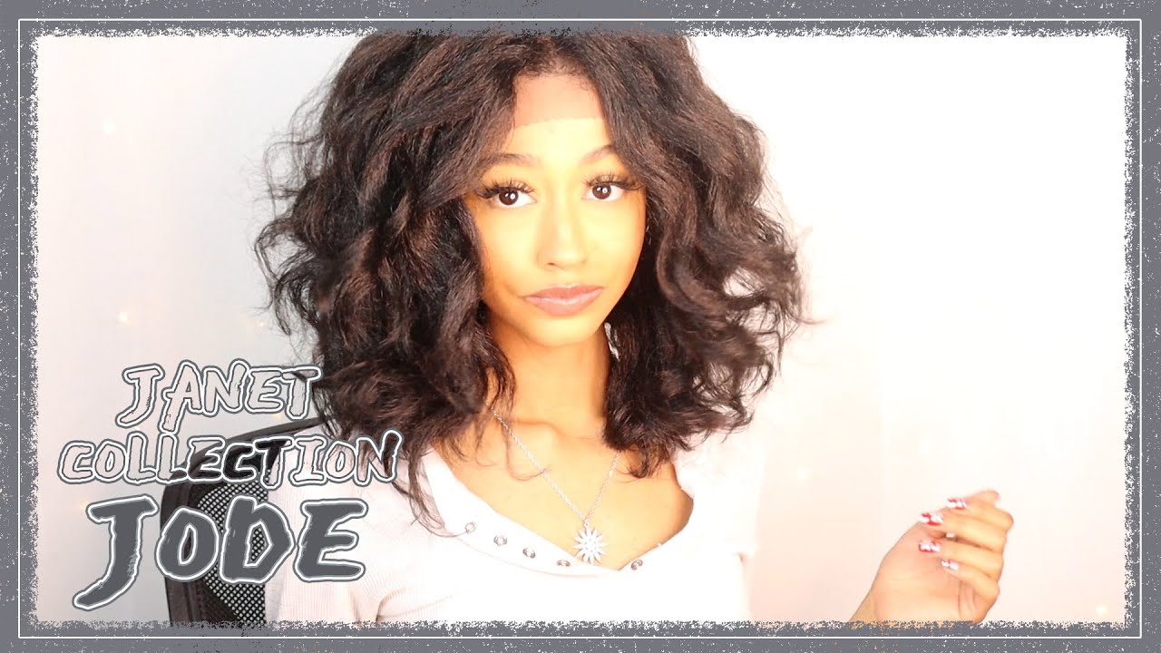 Glamourtress | Janet Collection Human Hair Blend Natural Me Deep Part Swiss Lace Front Wig - JODE