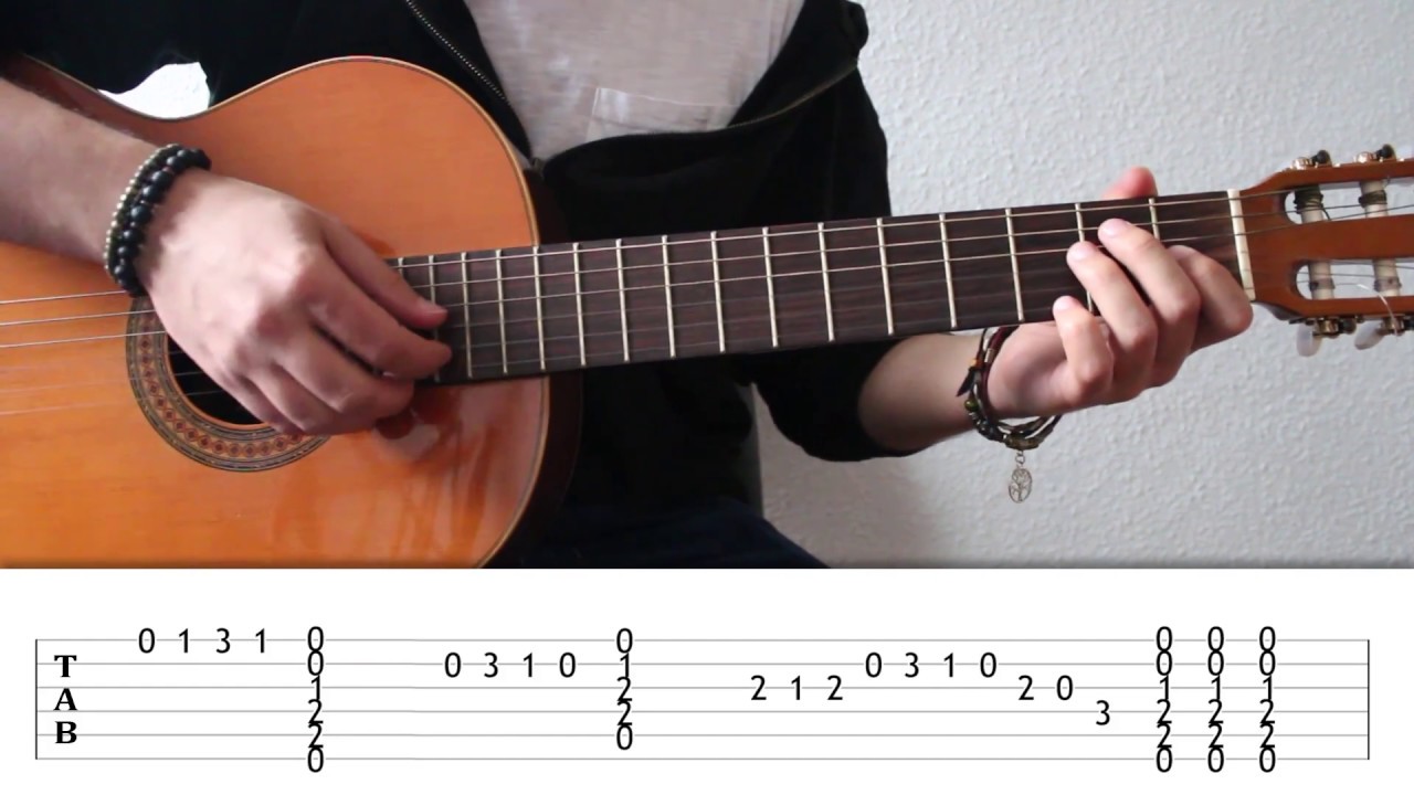 Malagueña Falseta I. Como combinar punteo con acordes en guitarra. Curso de Punteo 28