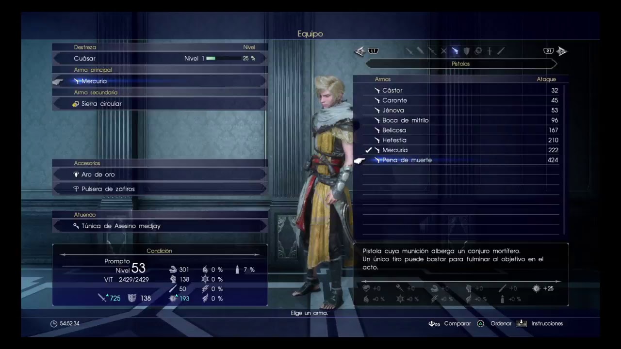 Final Fantasy XV lvl55 vs lvl99 only magic and swords