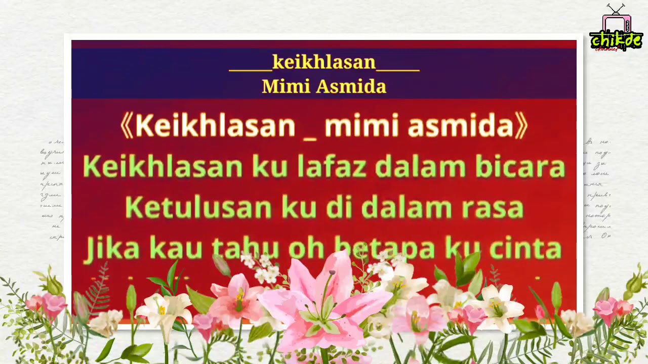 Keikhlasan / karaoke - Mimi Asmida
