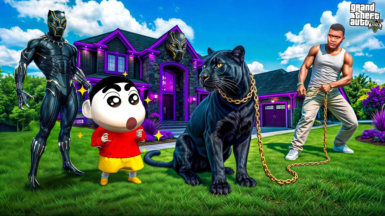 Franklin & Shinchan Catch the MOST DANGEROUS Black Panther 😱 | GTA 5 Malayalam