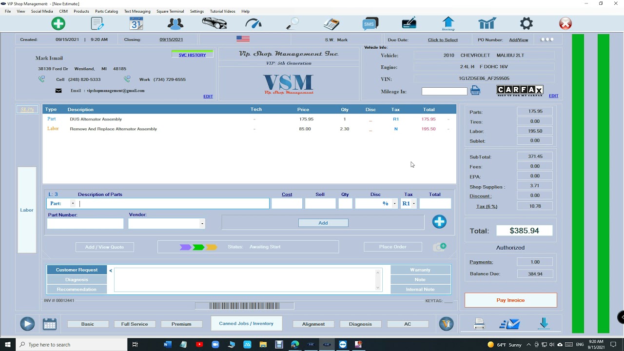Square Terminal - Invoice # Reference in Square Dashboard