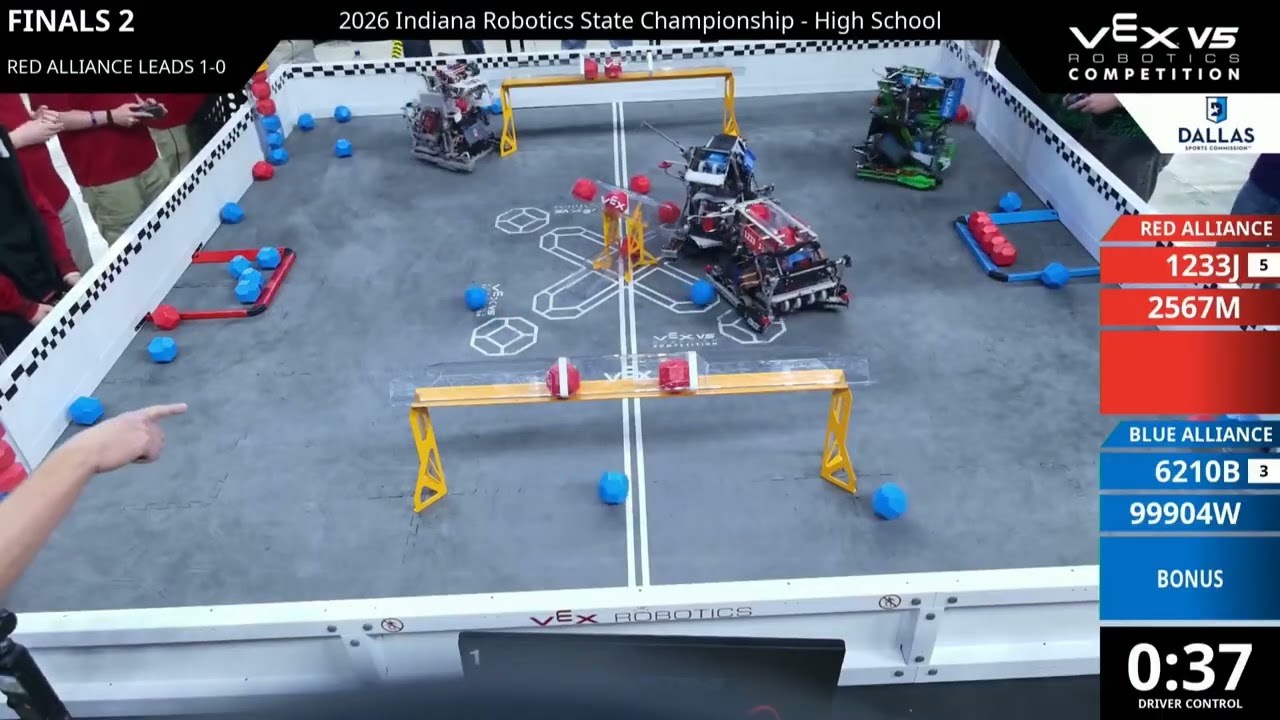 Региональные соревнования в Индиане: V5RC High School - Финалы № 1-2 - 1233J и 2567M против 6210B...