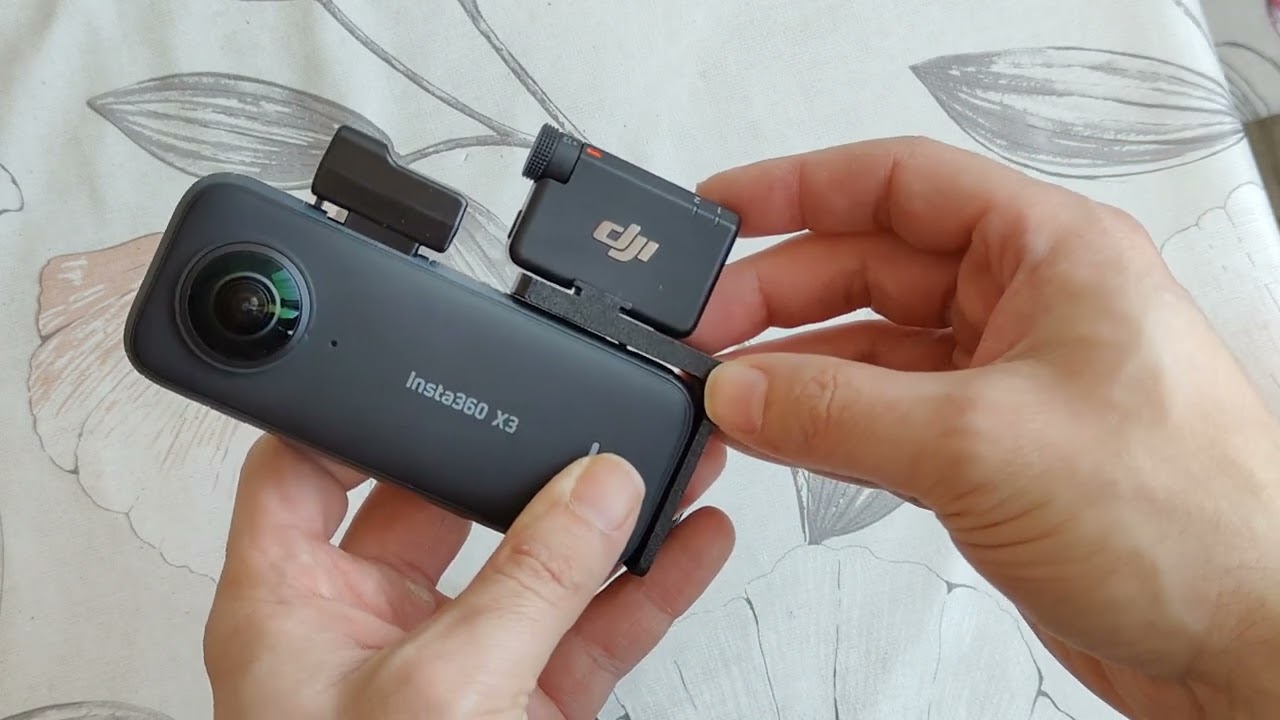 DJI Mic Mini with the insta360 X3 microphone mount