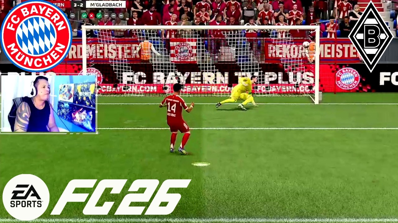 BAYERN MUNIQUE X BORUSSIA MONCHEN Penalty BUNDESLIGA 2026 SIMULAÇÃO FUTEBOL EA FC 26
