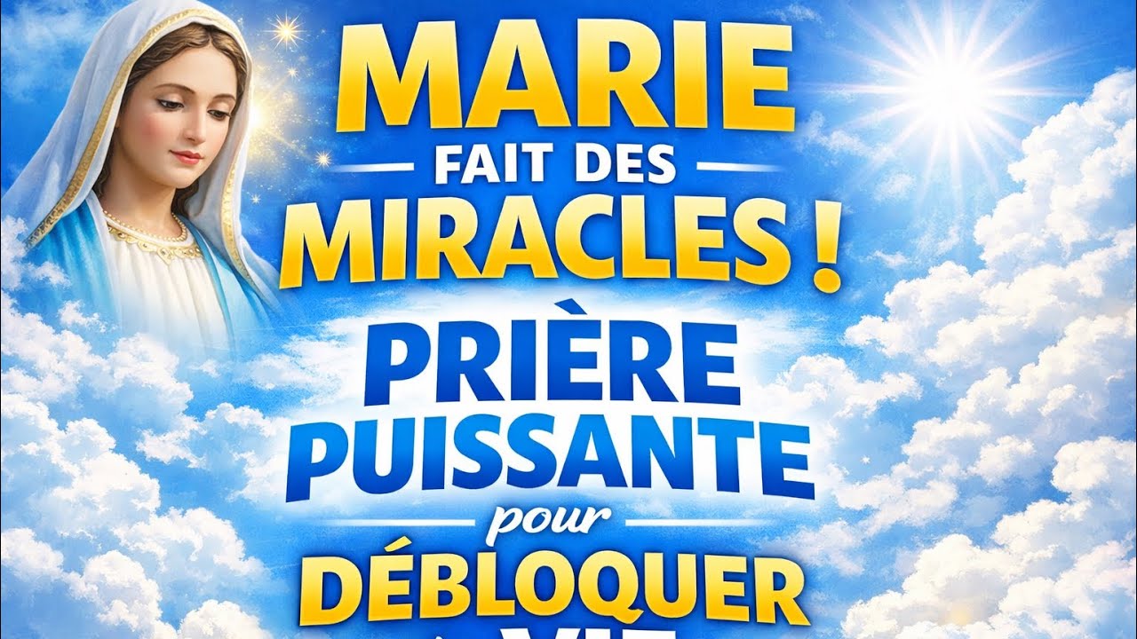 🌟 MARIE FAIT DES MIRACLES 🌟 🔓PRIÈRE PUISSANTE 💫🎗️✨🙏pour DÉBLOQUER           TA VIE🌙🎆🫶🌟⭐️
