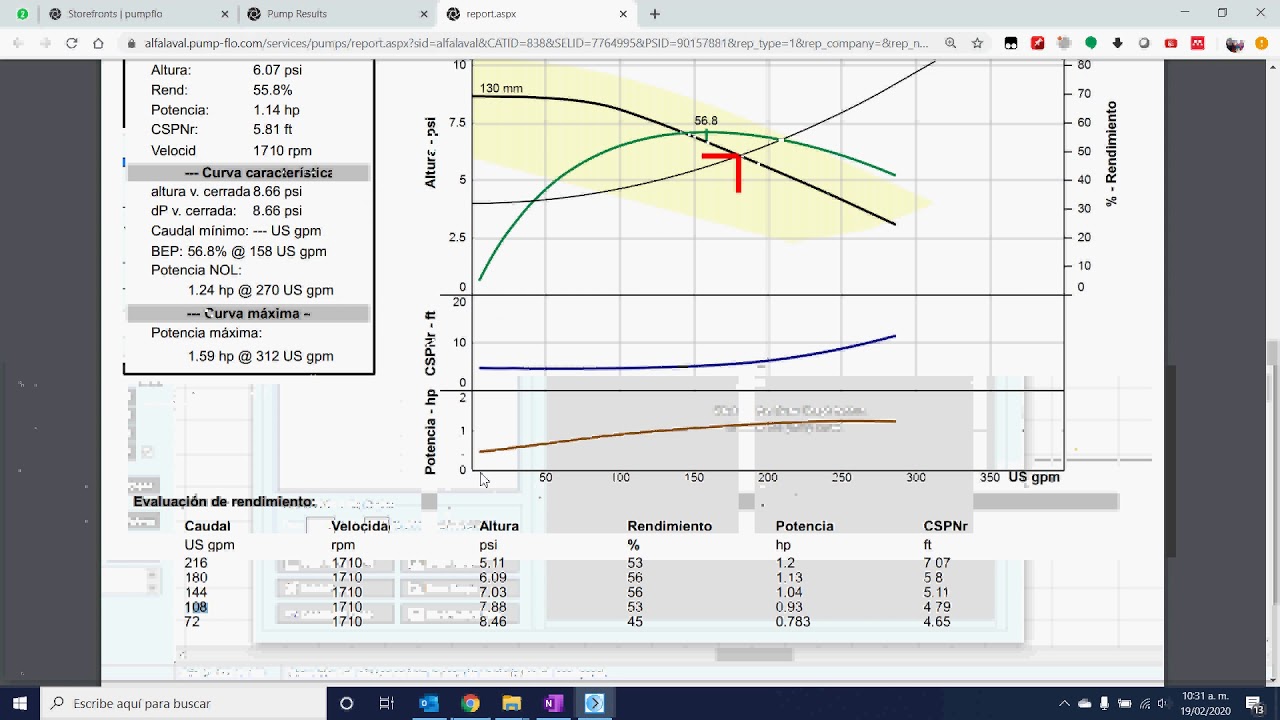 Uso de Pumpflo para selección de bomba en conjunto con Pipeflow