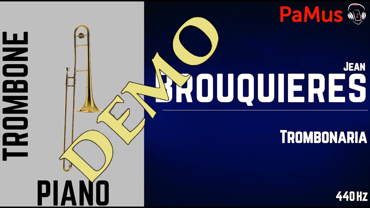 Jean Brouquieres - Trombonaria, Piano accompaniment 440Hz