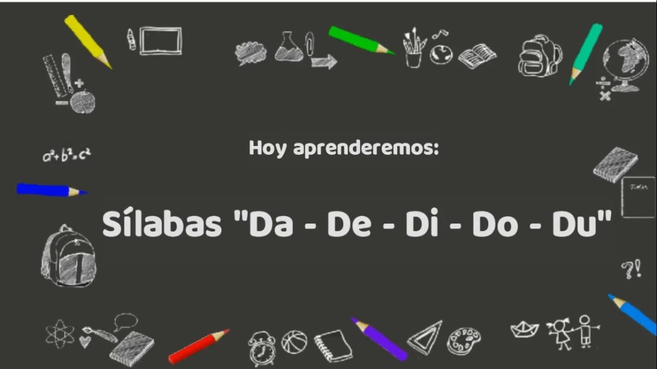 Silabas da de di do du para niños de nivel inicial