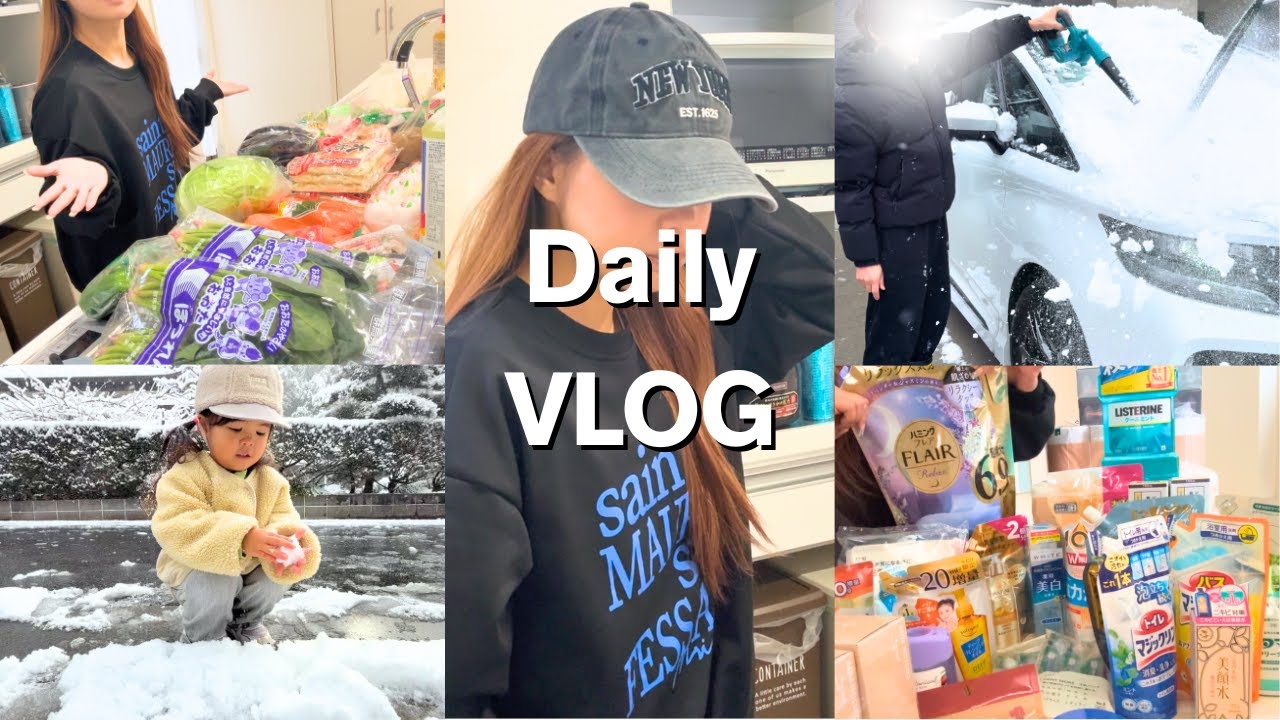 【VLOG】月1買い出し行く休日🚗❄️/3万円分爆買い🛒❤️‍🔥/3coins🍀/ダイソー🛒💕/スーパー/日用品🧻✨/盛りだくさん😈❤️‍🔥