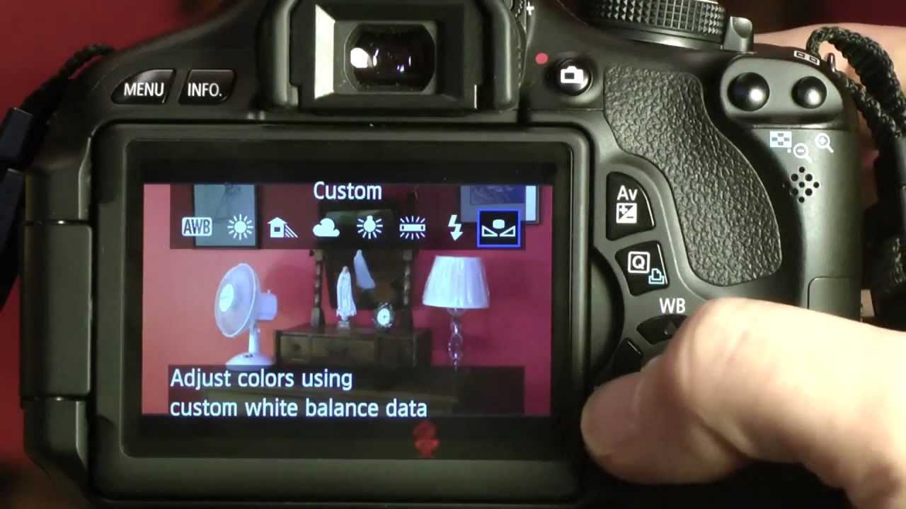 Canon 600D/550D T3i custom white balance