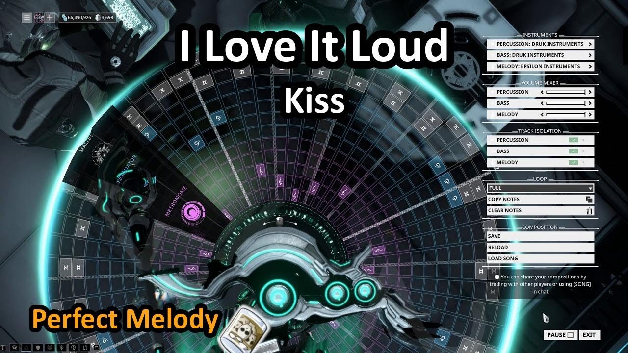 Warframe Mandachord: I Love It Loud (Kiss)