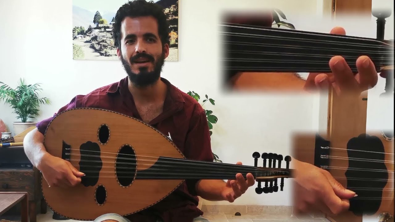 שיעור נגינה בעוד / רמת מתחילים / שיעור מס' 2 - פריטת הכפלה על מקאם ודולאב חיג'אז