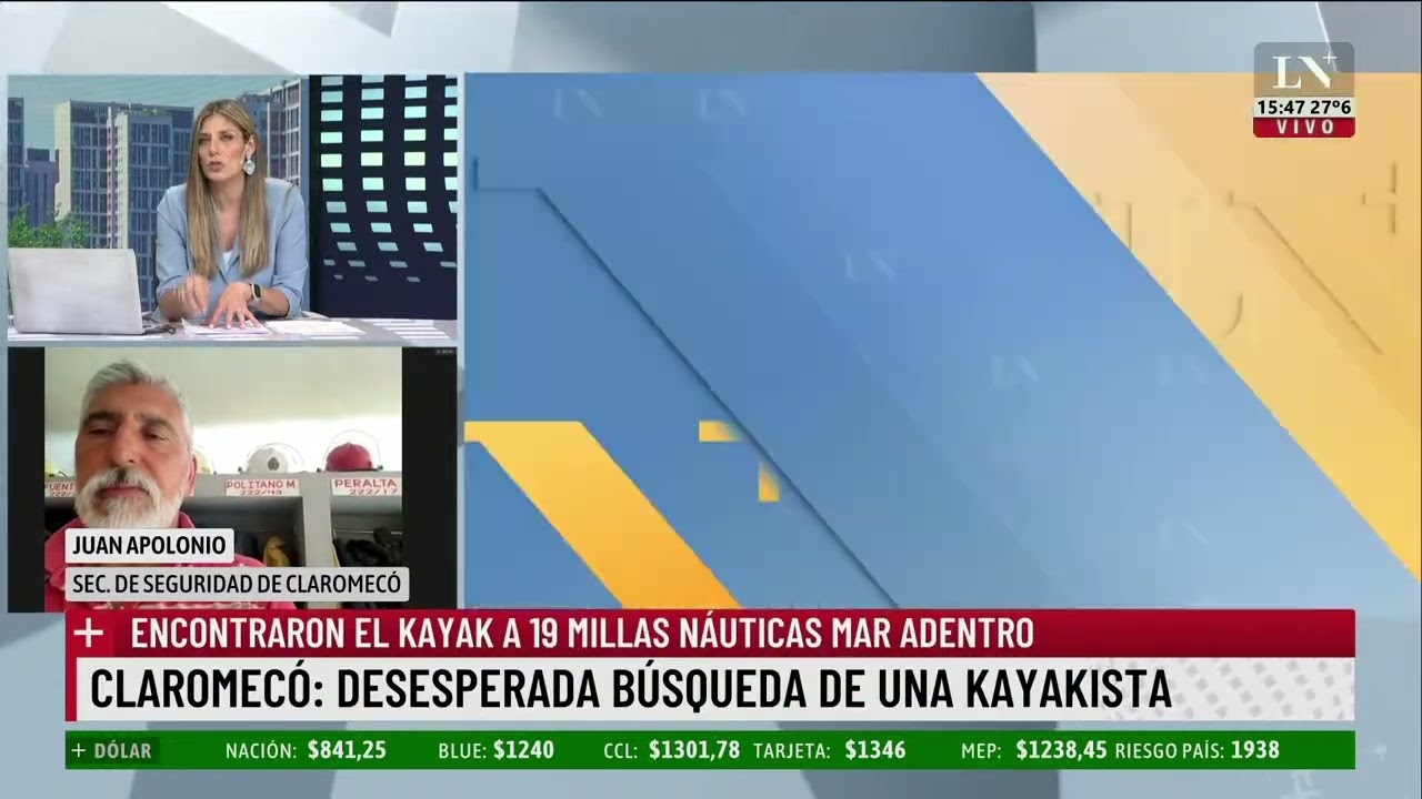 Encontraron el kayak del hombre desaparecido a 19 millas náuticas mar adentro