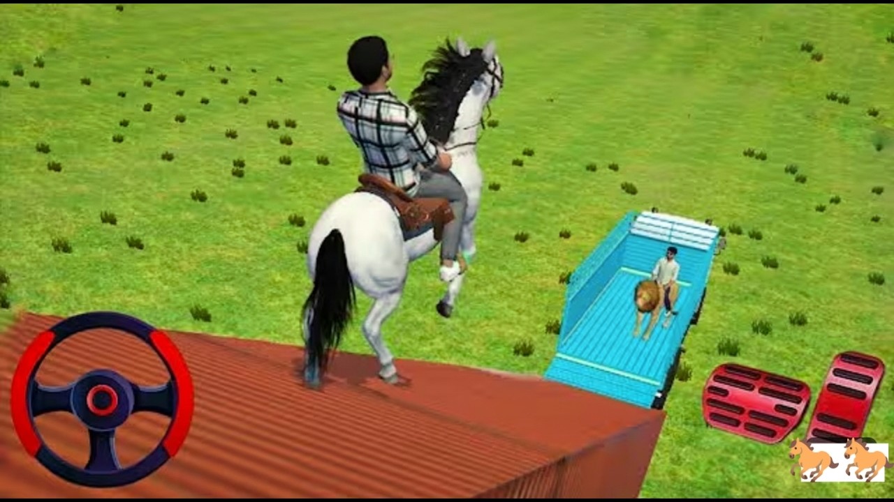 🔥Drive truck and Uploading horse 🐴🐎on track 🚛