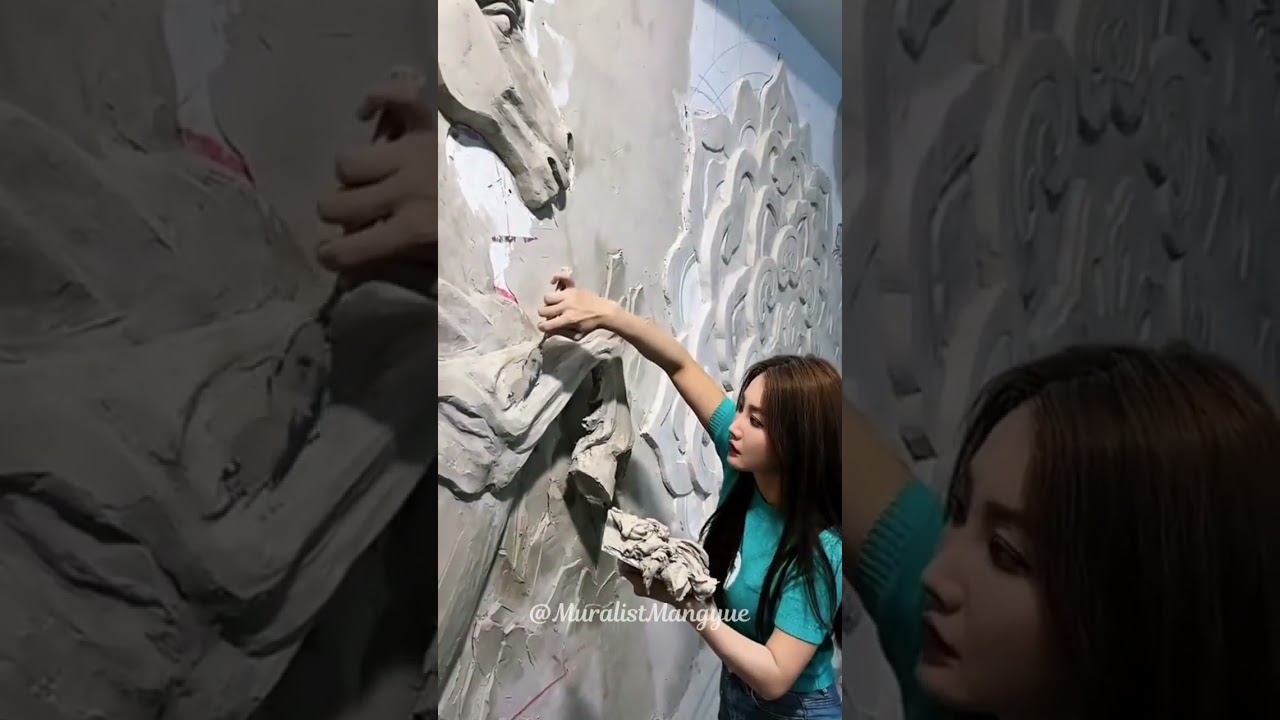 Muralist Mingyue #muralart #muralwork #artist #shortvideo
