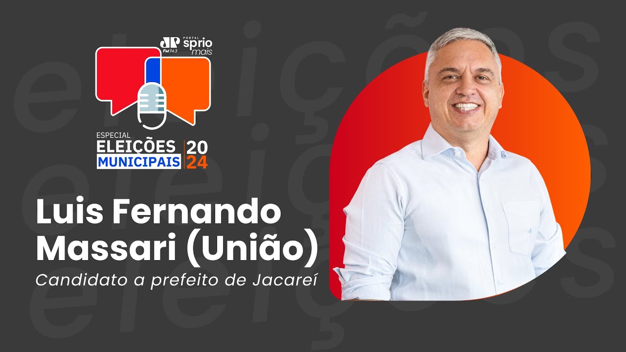 Especial Eleições 2024 #1: Luis Fernando Massari, candidato a prefeito de Jacareí
